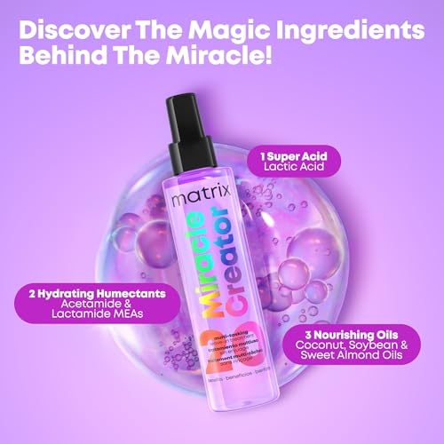 MATRIX Miracle Creator Leave-In Spray – For Damaged Hair, 3.4 Fl Oz