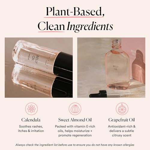 HATCH Belly Oil, Pregnancy & Postpartum Skincare for Stretch Marks