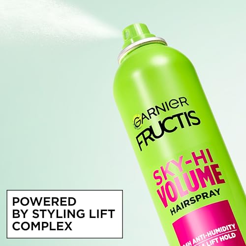 Garnier Fructis Sky-Hi Volume Hairspray, Anti-Humidity Volumizing Spray With Bamboo Extract, Provides 24-Hour of Flexible Hold and Frizz Control, 8.25 oz, 2 Count (Packaging May Vary)