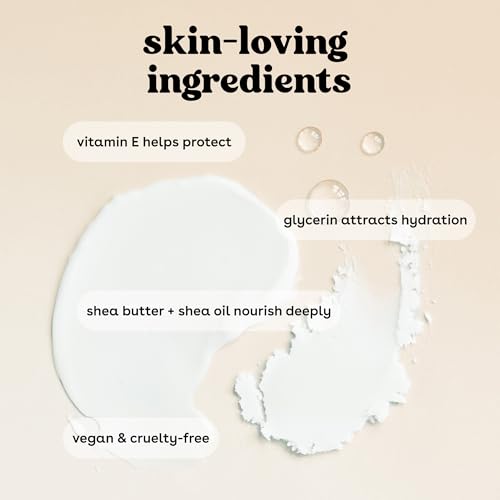 eos Shea Better Body Lotion Jasmine Peach, 24-Hour Moisture Skin Care, Lightweight & Non-Greasy, Natural Shea, Vegan, 16 fl oz