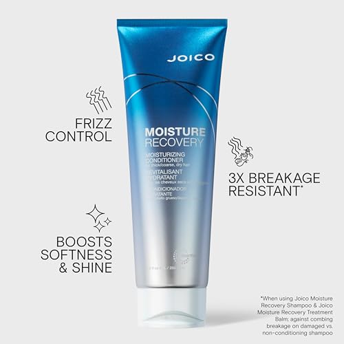 Joico Moisture Recovery Moisturizing Conditioner | For Thick, Coarse, Dry Hair | Restore Moisture, Smoothness, Strength, & Elasticity | Reduce Breakage | With Jojoba Oil & Shea Butter | 8.5 Fl Oz