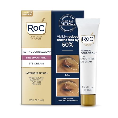 RoC Retinol Correxion Eye Cream Mini for Dark Circles & Puffiness, 0.25 oz