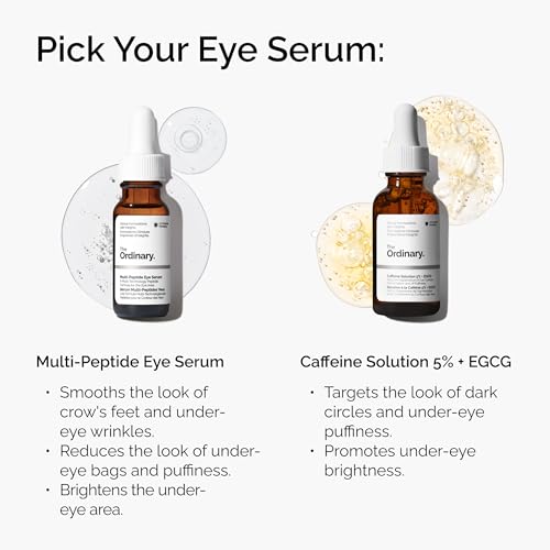 The Ordinary Multi-Peptide Eye Serum, Anti-Aging Formula for Crow’s Feet, Dark Circles & Puffiness, 0.5 Fl Oz