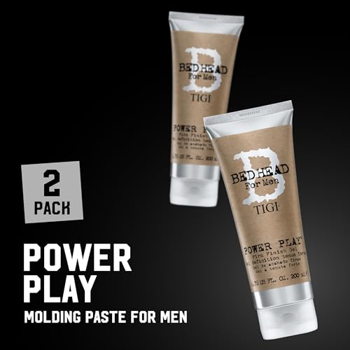 TIGI Bed Head Hair Gel for Men, Power Play 2-Pack – Firm Finish, Anti-Humidity, Frizz Control Hair Care Products for Men, 6.76 Oz Ea