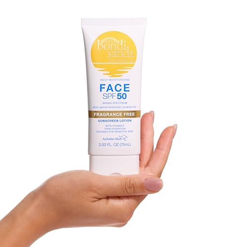 Bondi Sands Fragrance Free Daily Sunscreen Face Lotion SPF 50, 2.53 Fl Oz