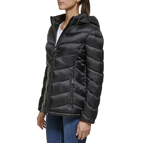 Calvin Klein Women's Outerwear Jacket,Ebony,L