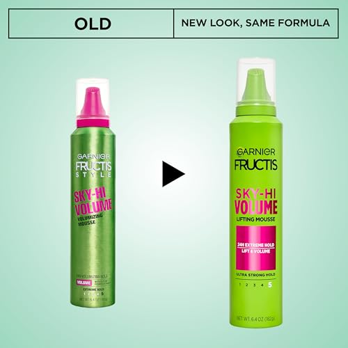 Garnier Fructis Style Sky-Hi Volume Mousse, Extreme Hold, 6.4 Oz, 3 Count (Packaging May Vary)