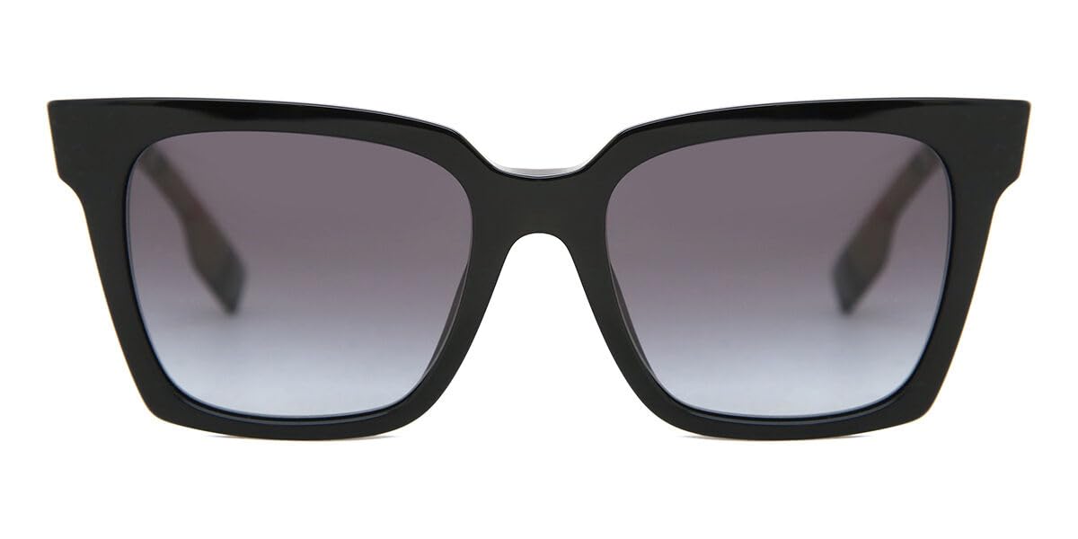 BURBERRY Women's Be4335 Maple Square Sunglasses, Black/Grey Gradient, One Size