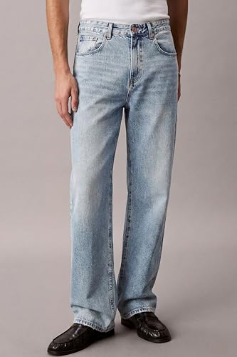 Men's Baggy Jeans Wide Leg Loose Fit Denim Pants Casual All Season Everyday Trousers Old Money Quiet Luxury Relaxed Fit (28, A#Light Blue)