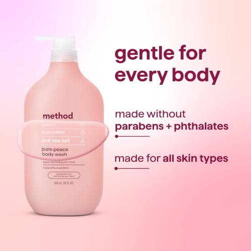 Method Body Wash, Pure Peace, Paraben and Phthalate Free, 28 oz (Pack of 1)