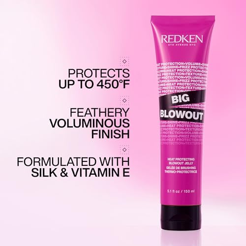 Redken Big Blowout Heat Protectant Gel – For All Hair Types, 5.1 Fl Oz