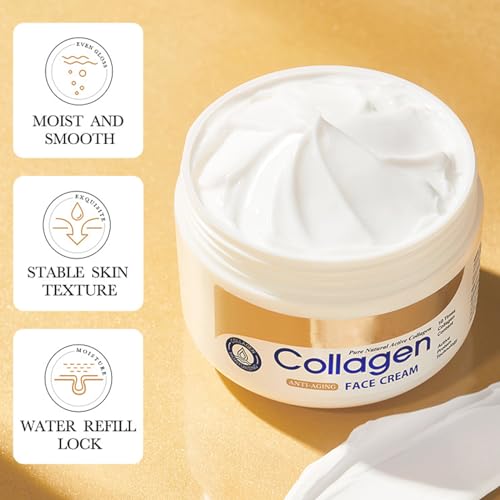 Collagen Skin Care Set, 6Pcs Face Care Sets for Older Women, Firming Skin, Shrink Pores, Smooth Wrinkles, Hydrating Skin Care Set Include Serum Face Cream Eye Cream Toner Cleanser Facial Mask1