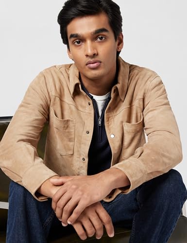 [BLANKNYC] Mens Luxury Clothing Suede Shirt Jacket, Comfortable & Stylish Shacket, Trending UP, Medium