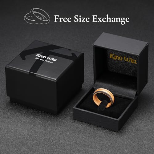 Mens Wood Rings Natural Wooden Wedding Bands 8mm Lightweight Size 9