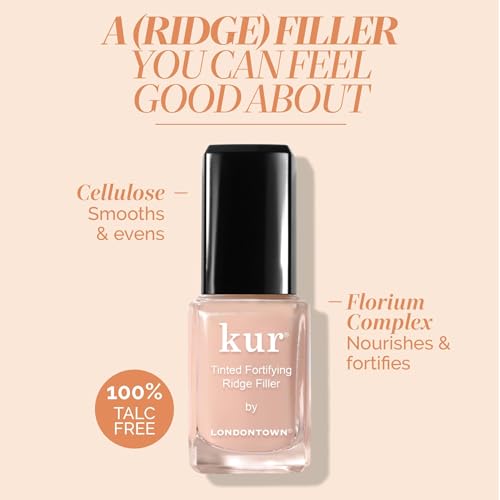 LONDONTOWN kur Nail Ridge Filler, Apricot-Beige, 0.4 fl oz
