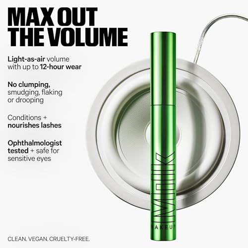 Milk Makeup KUSH Big Hit Volumizing Mascara – 12HR Clean High-Volume Mascara for Lifting, Lengthening + Defining Lashes – Clump + Smudge-Free, Weightless + Safe for Sensitive Eyes – Black, 0.28 oz