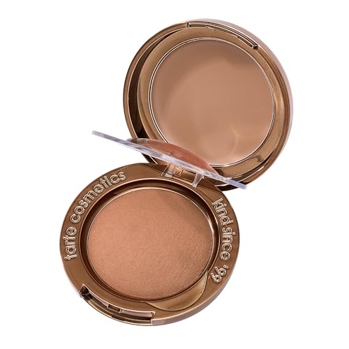 tarte macaron sculpt & bronze duo – 2-in-1 Cream + Baked Powder Bronzer, Contour Powder Face Makeup, Peptides and Hyaluronic Acid Hydrates & Plumps, vegan & cruelty-free, full size, brown sugar