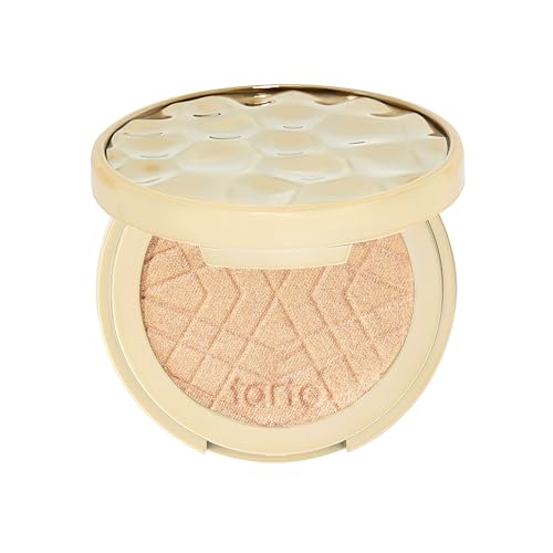 tarte Amazonian clay shimmering light – Pressed Highlighter with Buildable Radiant Glow for a Natural Lightweight Luminous Finish, Vegan & Cruelty-Free, full size, champagne glow