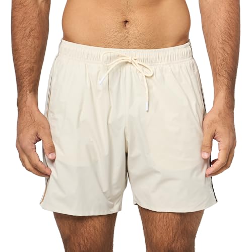 BOSS, Iconic Stripe Swim Trunks, Cream Gloss, XL