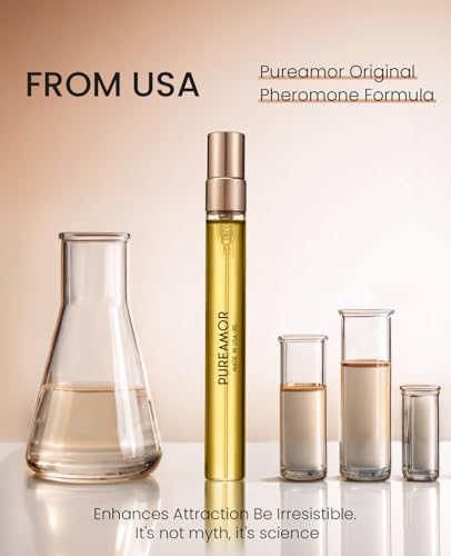 PUREAMOR Pheromones Perfumes for Women, No. 54 Vanilla Cream Scent, Vanilla Perfume Oil, Advanced Fragrance Perfume for Woman, 0.34fl./10ml Gourmand Parfum, Travel Size Perfumes for Women,Made in USA