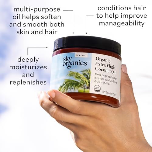 Sky Organics Extra Virgin Organic Coconut Oil 16.9 fl oz, Multi-purpose