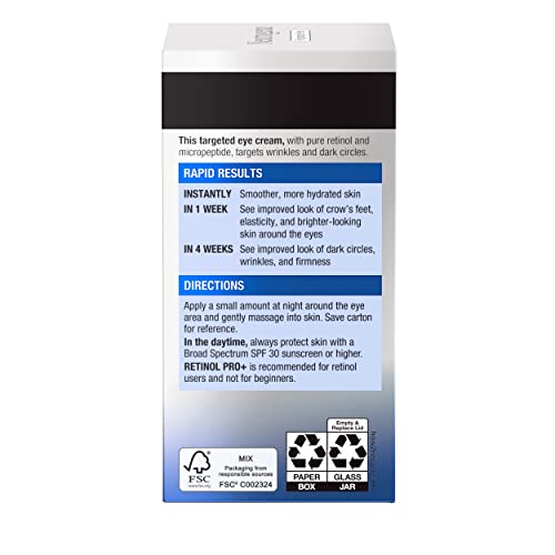 Neutrogena Rapid Wrinkle Repair Retinol Pro+ Anti-Wrinkle Eye Cream, 0.5 oz