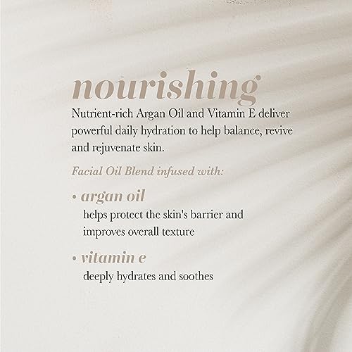 Pearlessence Argan & Vitamin E Facial Oil | Powerful Hydration to Help Balance, Revive & Rejuvenate Skin | Made in USA, Cruelty Free & Paraben Free