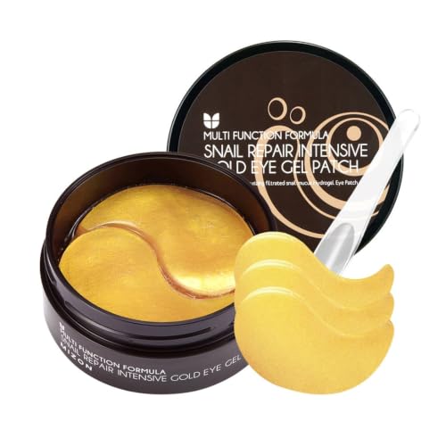 MIZON 24K Gold Snail Mucin Under Eye Patches, 60 Hydrogel Eye Masks