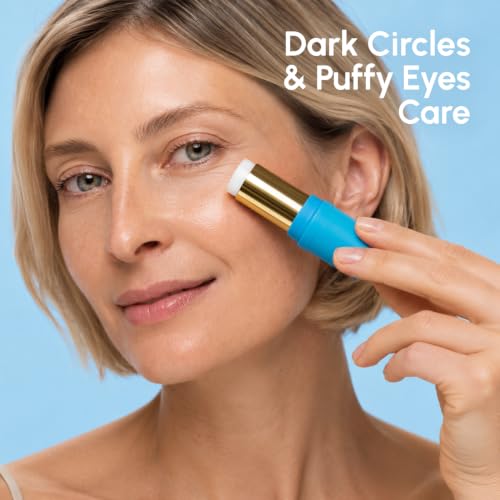 MAREE Under Eye Balm Stick Hydrating – Retinol Caffeine Under Eye Brightener Stick for Older Women – Collagen Undereye Cream for Dark Circles & Wrinkles – 0.28 Ounce, Blue