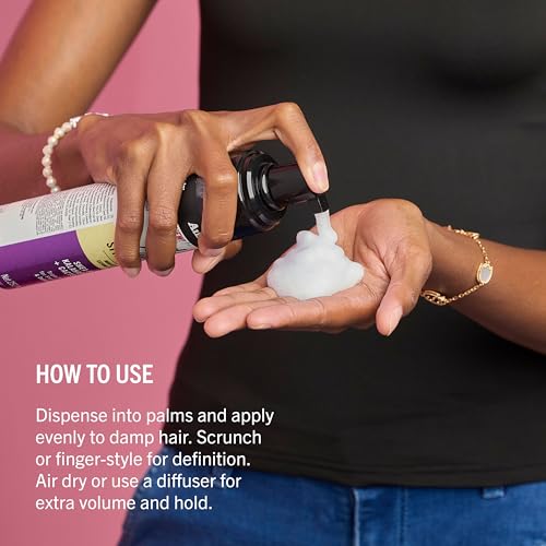 Aunt Jackie's Curls & Coils Curl La La Foam-a-licious Styling Mousse, 8.5 fl oz - Triple Moisture for Flexible Hold and Defined Curls