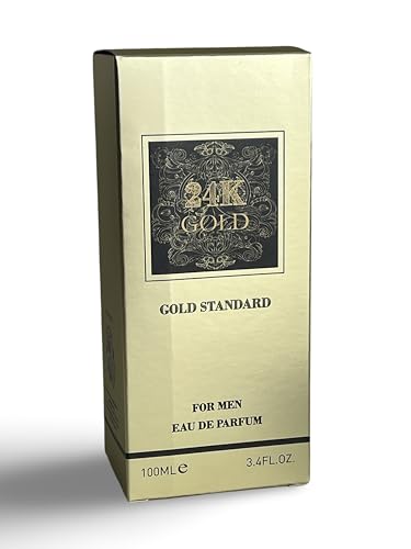 United Scents 24K GOLD Eau de Parfum for Men, 3.4 Fl Oz, Notes: Blood Orange, Grapefruit, Mint