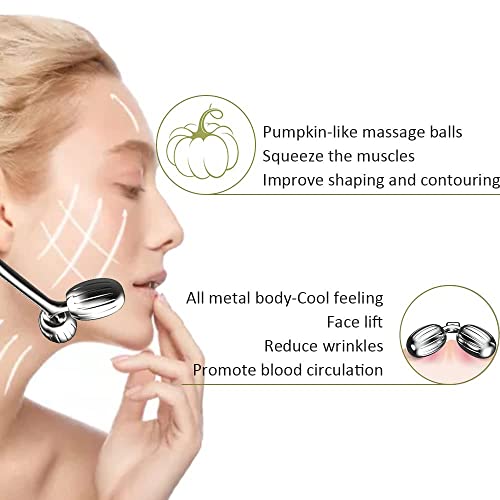 Yeamon Gua Sha Facial Tools and Face Roller Set, Facial Massage Tool for Women’s Skincare Routine,Cooling Stainless Steel Face Sculpting Eyes Roller Guasha for Daily Use or Self-Care Gift for Women