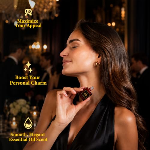 PUREU Pheromone Perfume for Woman, Long Lasting Pheromones Perfumes Oil Coffee Amber Vanilla Perfume Roll On 0.34FL OZ/10ML Travel Size Essential Oil Fragrance Eau De Parfum,Made in USA
