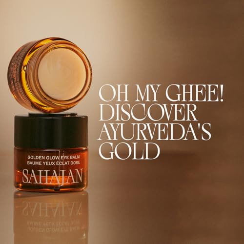 Sahajan Golden Glow Eye Balm, Brightening Under Eye Cream, 0.5 fl oz