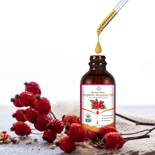 MMPANG Organic Rosehip Seed Oil for Face, USDA Certified, Cold Pressed