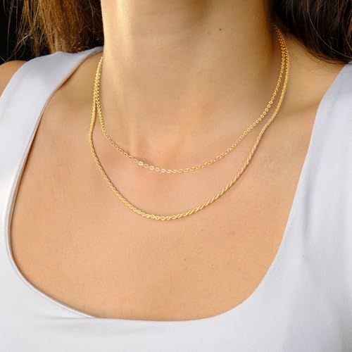 GYUYCW 14K Gold Necklaces for Women Trendy 14K Gold Chain for Women