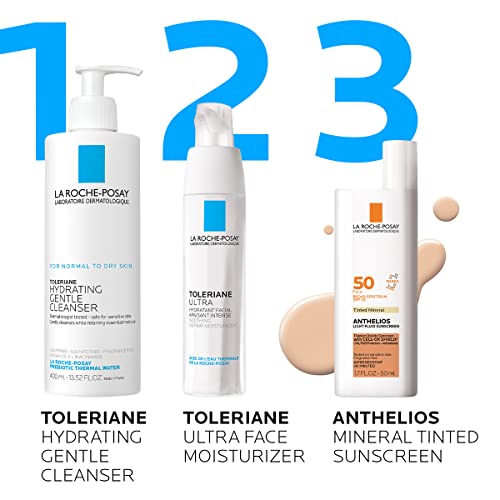 La Roche-Posay Ultra-Light, Tinted Mineral Sunscreen for Face SPF 50, Light