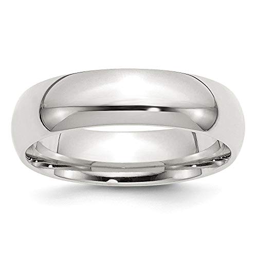 Sonia Jewels Size 10 Solid 925 Sterling Silver 6mm Comfort Fit Wedding Band