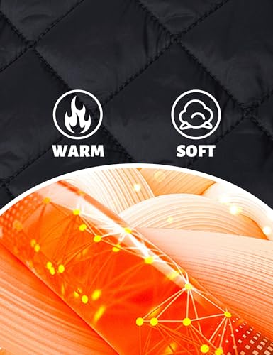 TACVASEN Mens Bomber Jackets Casual Fall Winter Warm Windbreaker Full Zip Windproof Outwear Color-Blocking Coats Black XL