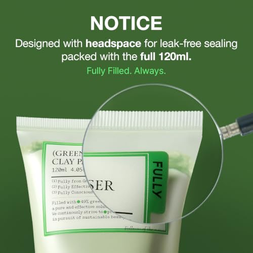 FULLY Green Tomato Pore Clay Mask Cleanser for Deep Cleansing, 4.05 fl oz