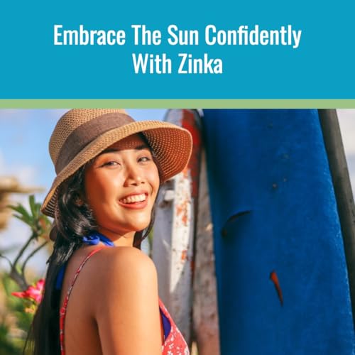 Zinka Clear Zinc Oxide Sunscreen Stick SPF 50, Travel-Friendly & Non-Greasy, Broad Spectrum UV Face Shield for Sensitive Skin, Water-Resistant (0.49 oz)
