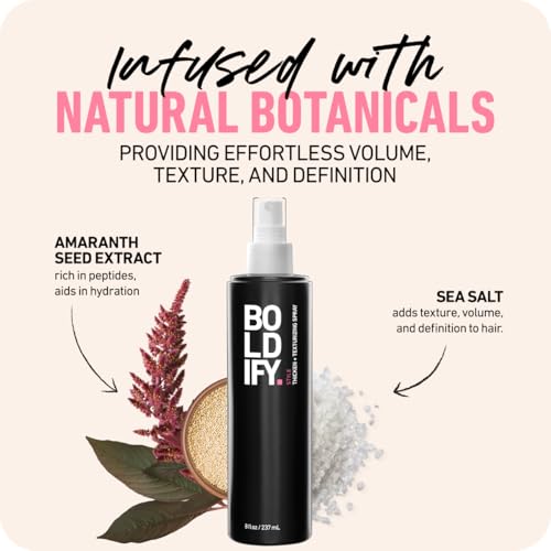 Boldify Hair Thickening & Volumizing Texture Spray for Fine Hair