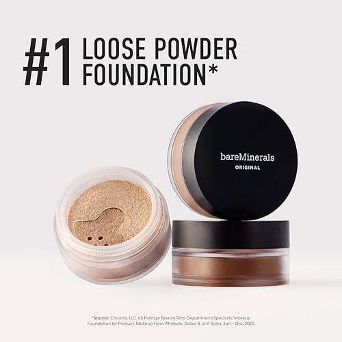 bareMinerals ORIGINAL Loose Powder Foundation, Medium Beige 12, 0.28 oz