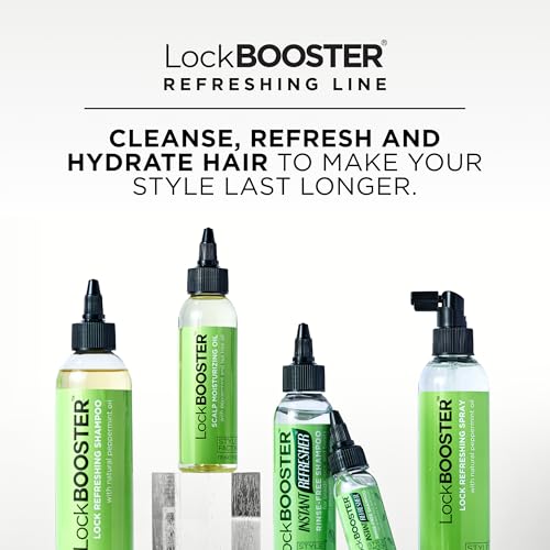 Style Factor LockBOOSTER Scalp Moisturizing Oil – Lightweight Hydration with Peppermint & Tea Tree Oil for revitalizing Braids, Locs & Twists – Soothes, Nourishes and Supports Scalp Care – 4 oz
