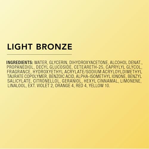 Jergens Natural Glow Self Tanner Mousse, Light Bronze Tan, 6 fl oz