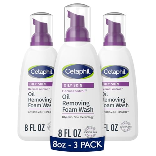 Cetaphil Pro Oil Removing Foaming Face Wash, Sensitive Skin, 8 fl oz, 3ct