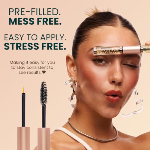 Organic Castor Oil Eyelash Growth Serum, Eyebrow Lash Serum for Hair Growth