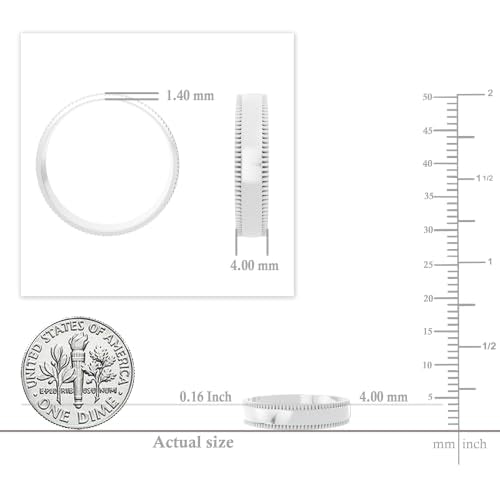 Dazzlingrock Collection Milgrain Domed Unisex Wedding Band