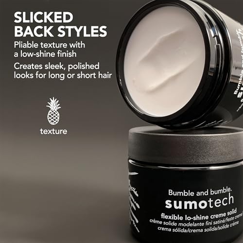 Bumble and bumble. Sumotech Flexible Hold Cream Solid | Hair Styling Cream | Pliable Texture, Flexible Hold + Lo-shine Finish | Wavy, Straight, 1.5 Ounce