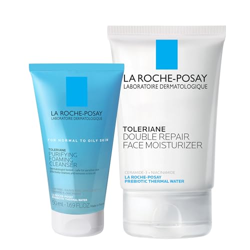 La Roche-Posay Toleriane Skin Care Set, Face Moisturizer & Face Wash